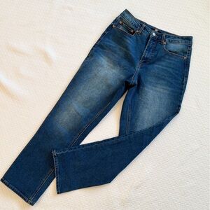 Frye Straight Leg High Rise Demin Blue Jeans Size 28